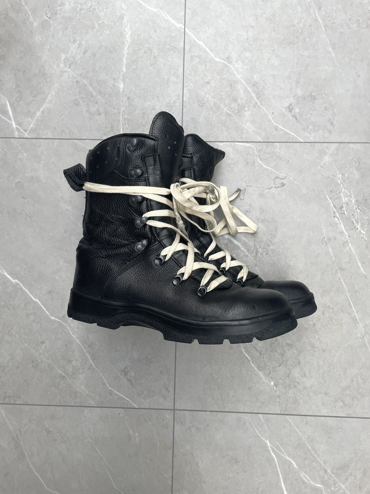 Vintage 1970s Vintage Military Black Leather Combat Boots Size US 10 / EU 43 - 8 Thumbnail