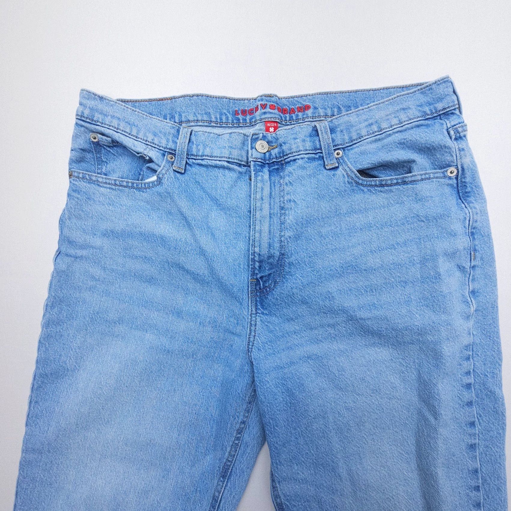 Lucky Brand Lucky Brand Jeans Boyfriend Mid Rise Relaxed Straight 14 / 32 Blue Denim 28" Inseam Slim Logo American Western Womens Jeans Size 36" / US 14 / IT 50 - 4 Thumbnail