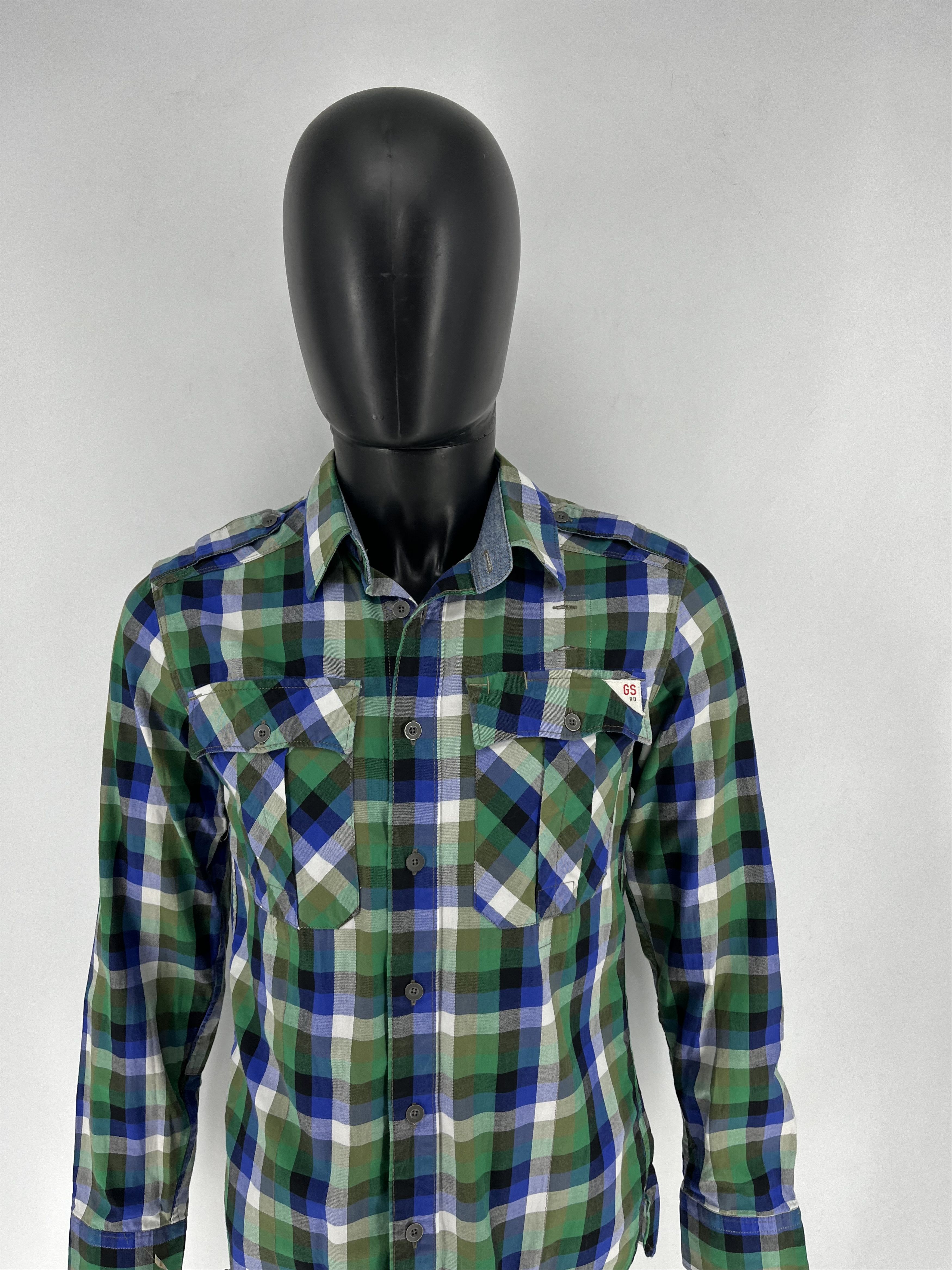 G-Star × Vintage Vintage Y2K G Star Raw Men’s Plaid Shirt With Big Logo Size US M / EU 48-50 / 2 - 6 Thumbnail