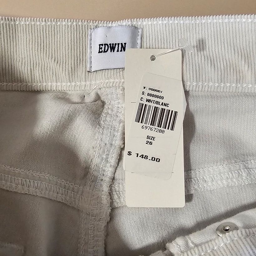 Edwin NWT Anthropologie EDWIN Bree Glacier Corduroy Pants Jeans 26 Size 26" / US 2 / IT 38 - 7 Thumbnail
