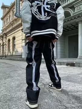 skate hiphop y2k graphics pattern cargo embroidery pants