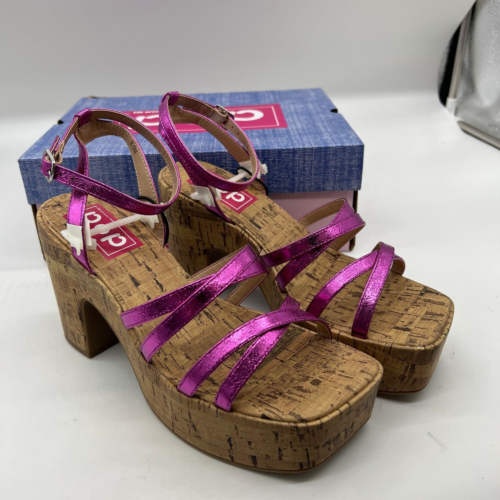 Other Pop Womens Kallie Heeled Sandals Pink Fuschia Multicolor Size US 8.5 / IT 38.5 - 4 Thumbnail