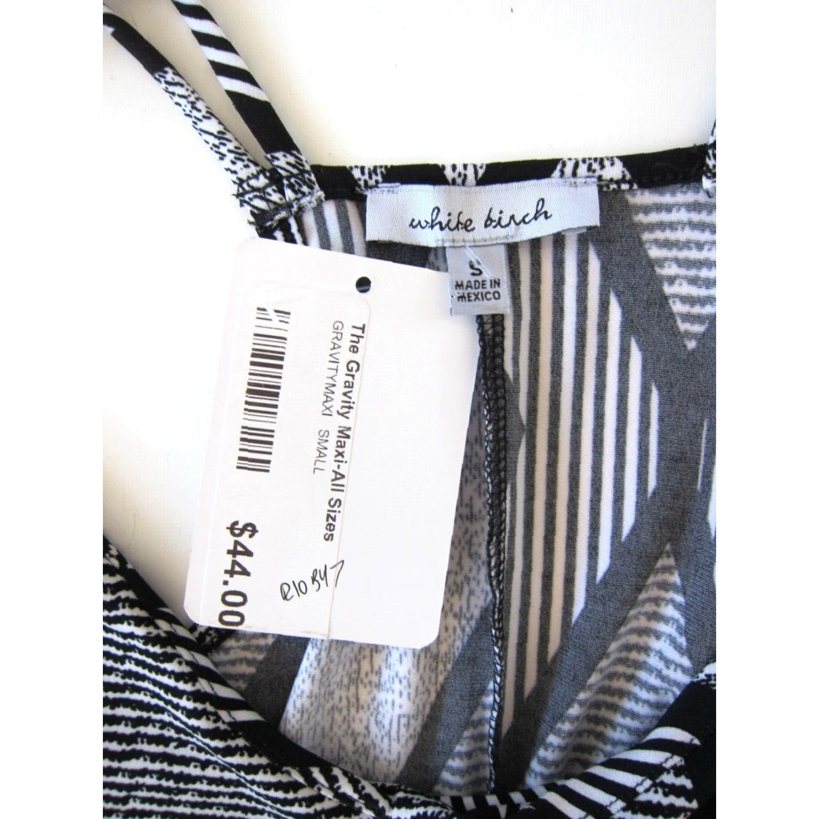 Vintage NWT Polka Dot Alley Black White Stripe Chevron Long Maxi Sleeveless Tank Dress S Size S / US 4 / IT 40 - 4 Thumbnail