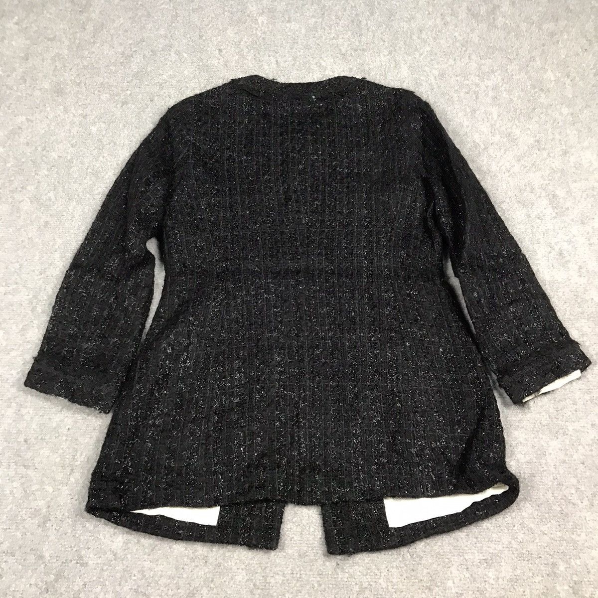 Japanese Brand INED BLACK TWEED JACKET Size S / US 4 / IT 40 - 7 Thumbnail