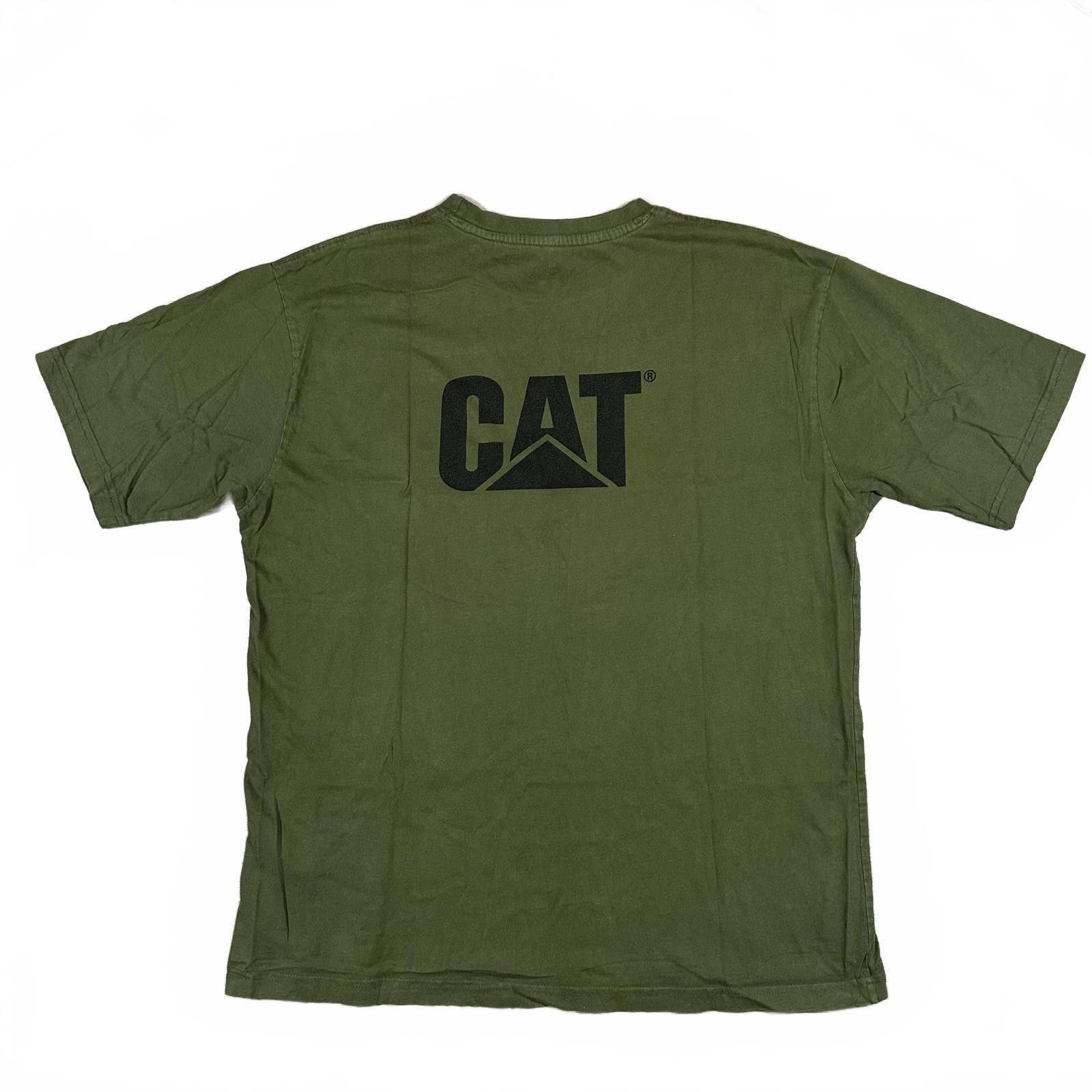 Caterpillar CAT Mens T-shirt Large Green workwear graphic Size US L / EU 52-54 / 3 - 1 Thumbnail