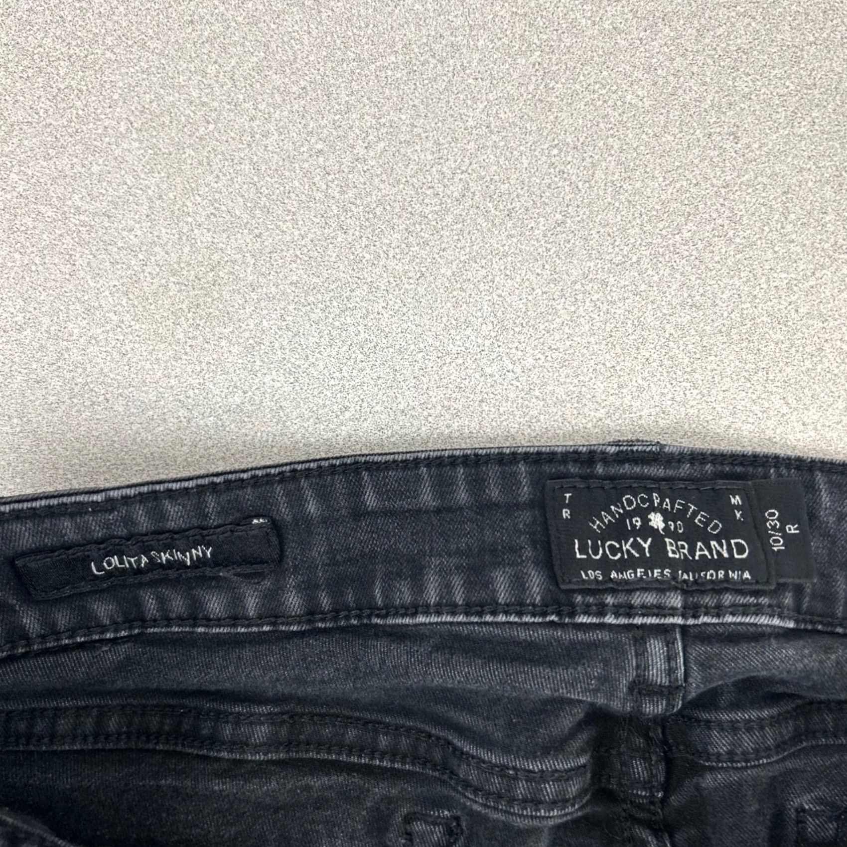 Lucky Brand Lucky Brand Lolita Skinny Jeans Women 10 Black Wash Denim 31x30 Slim Stretch Pockets Zip Button Cotton Polyester Spandex Size 32" / US 10 / IT 46 - 4 Thumbnail