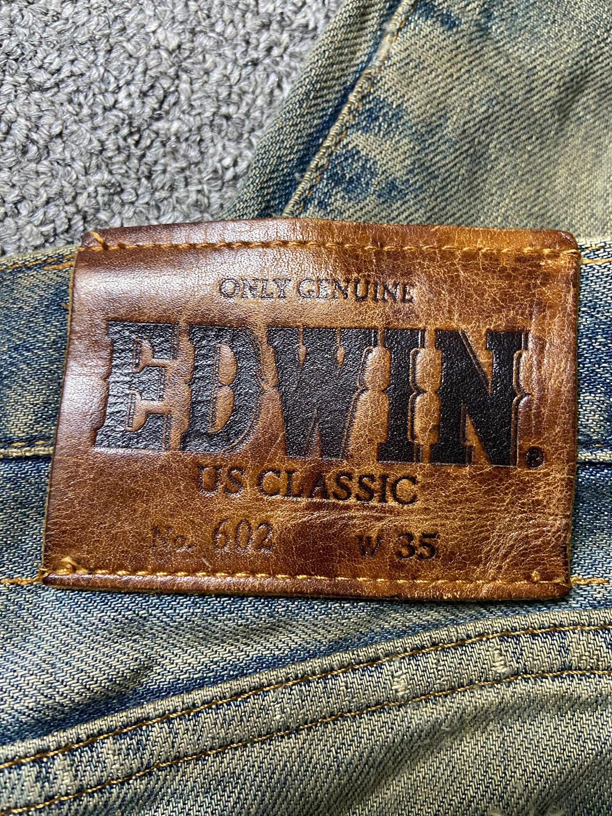 Edwin Edwin 602 US Classic Distressed Jeans (163) Size US 34 / EU 50 - 3 Thumbnail
