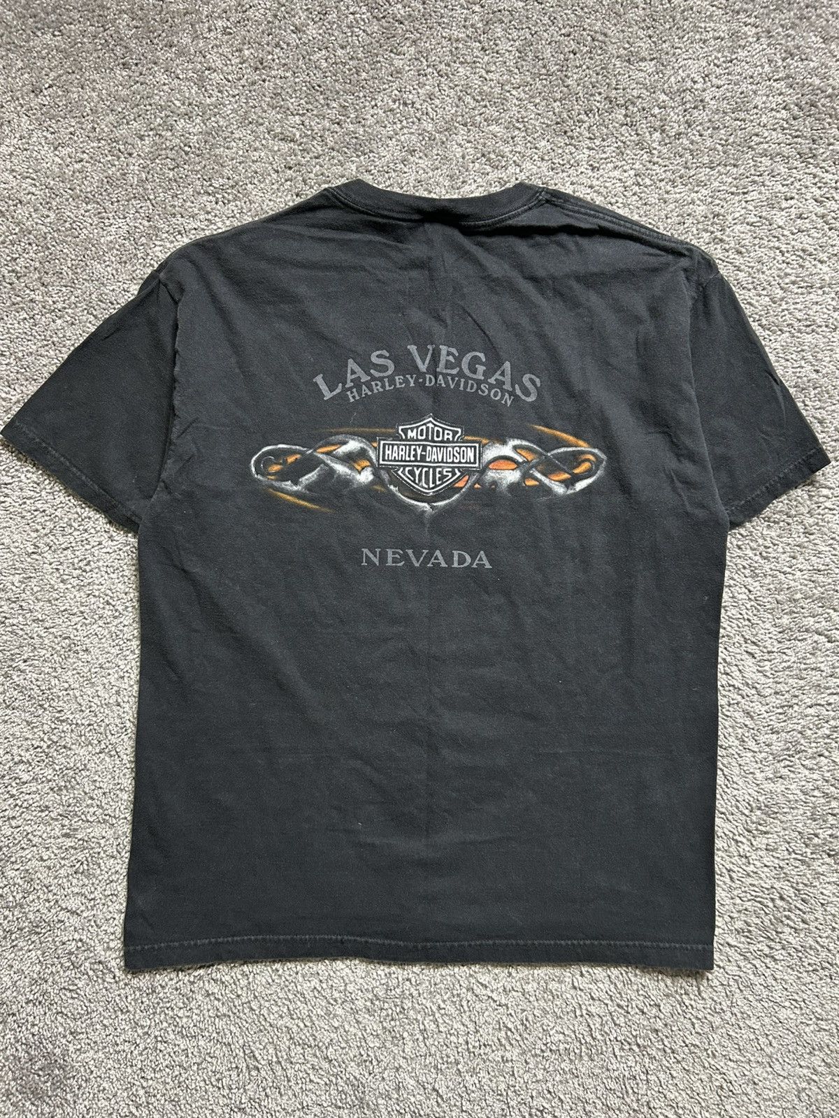 Harley Davidson Vintage Y2K Harley Wolf Flame Tee Made in USA Las Vegas Size US L / EU 52-54 / 3 - 8 Thumbnail