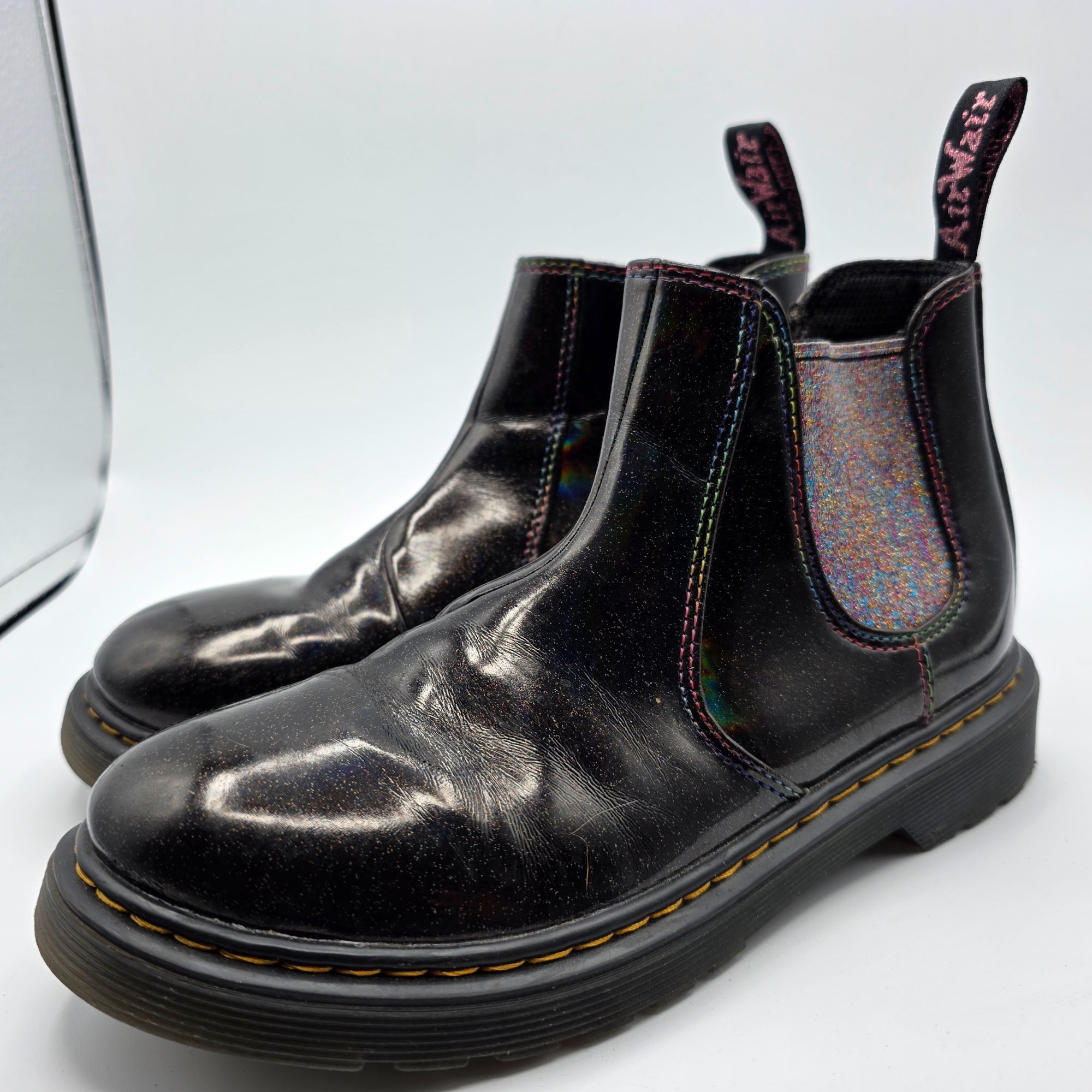Dr. Martens Dr Martens 2976 Sparkle Rays Womens Size 5 Black Boots Walki Size US 5 / IT 35 - 4 Thumbnail