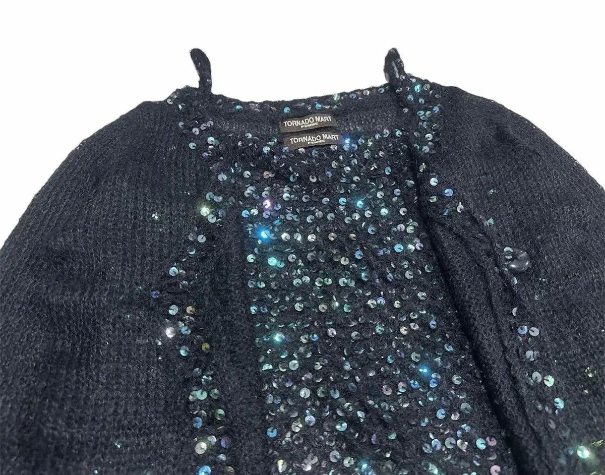 Hysteric Glamour × Japanese Brand × Tornado Mart ♟️ Sick Y2K Tornado Mart Knit Cardigan Sequin & Camisole Set Size M / US 6-8 / IT 42-44 - 6 Thumbnail