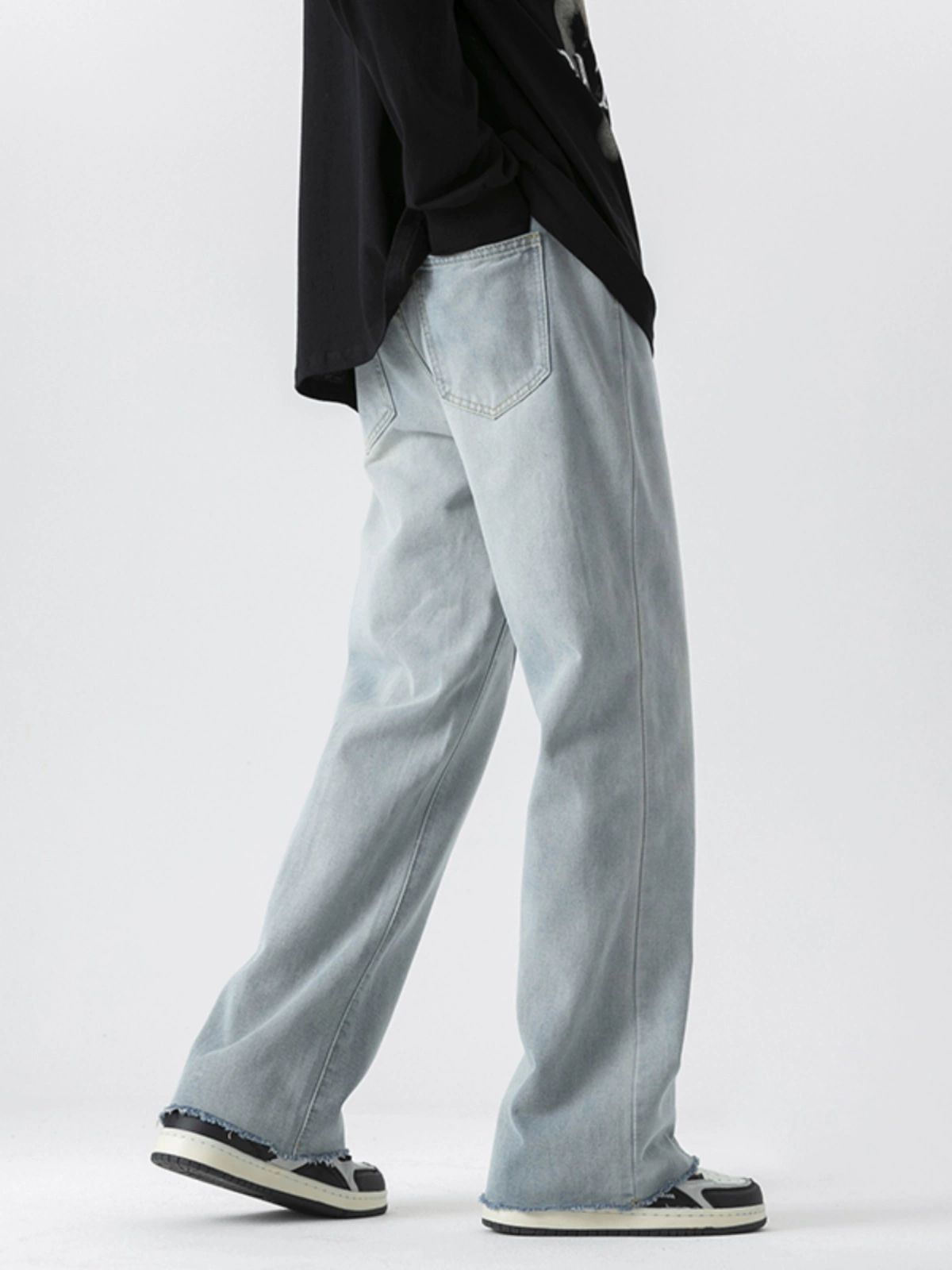 Japanese Brand Men's Retro Loose Casual Slightly Flared Straight Leg Jeans Size US 32 / EU 48 - 4 Thumbnail