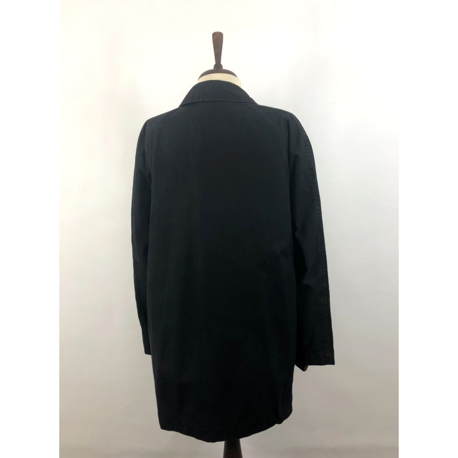 Margaret Howell Margaret Howell Coat Trench Cotton Women's L Black Regular Size Mid-Length Button Front Snap Front Pocket Coat Size L / US 10 / IT 46 - 3 Thumbnail