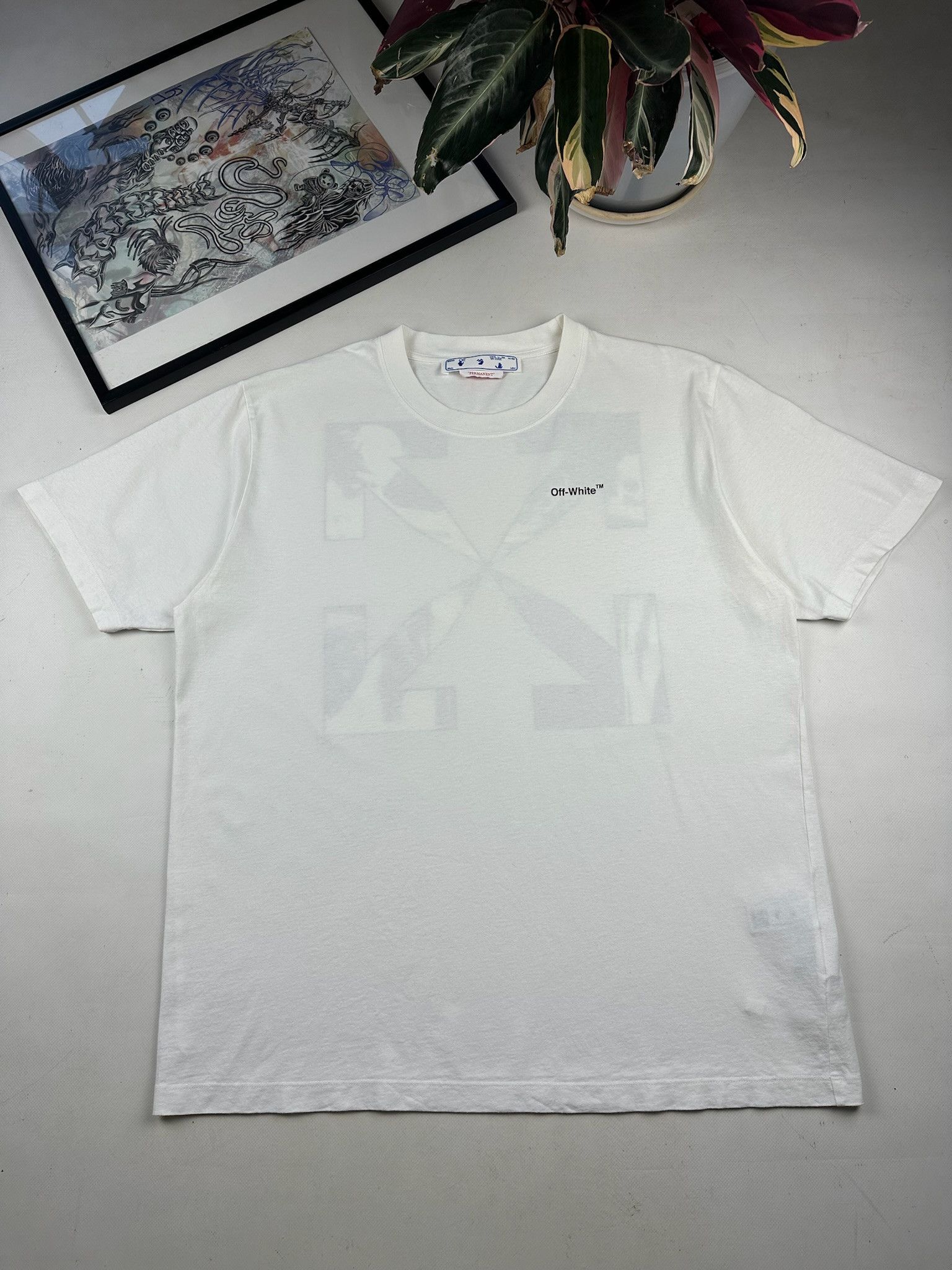 Off-White Off-White Caravaggio Tee White Size US XXL / EU 58 / 5 - 2 Thumbnail