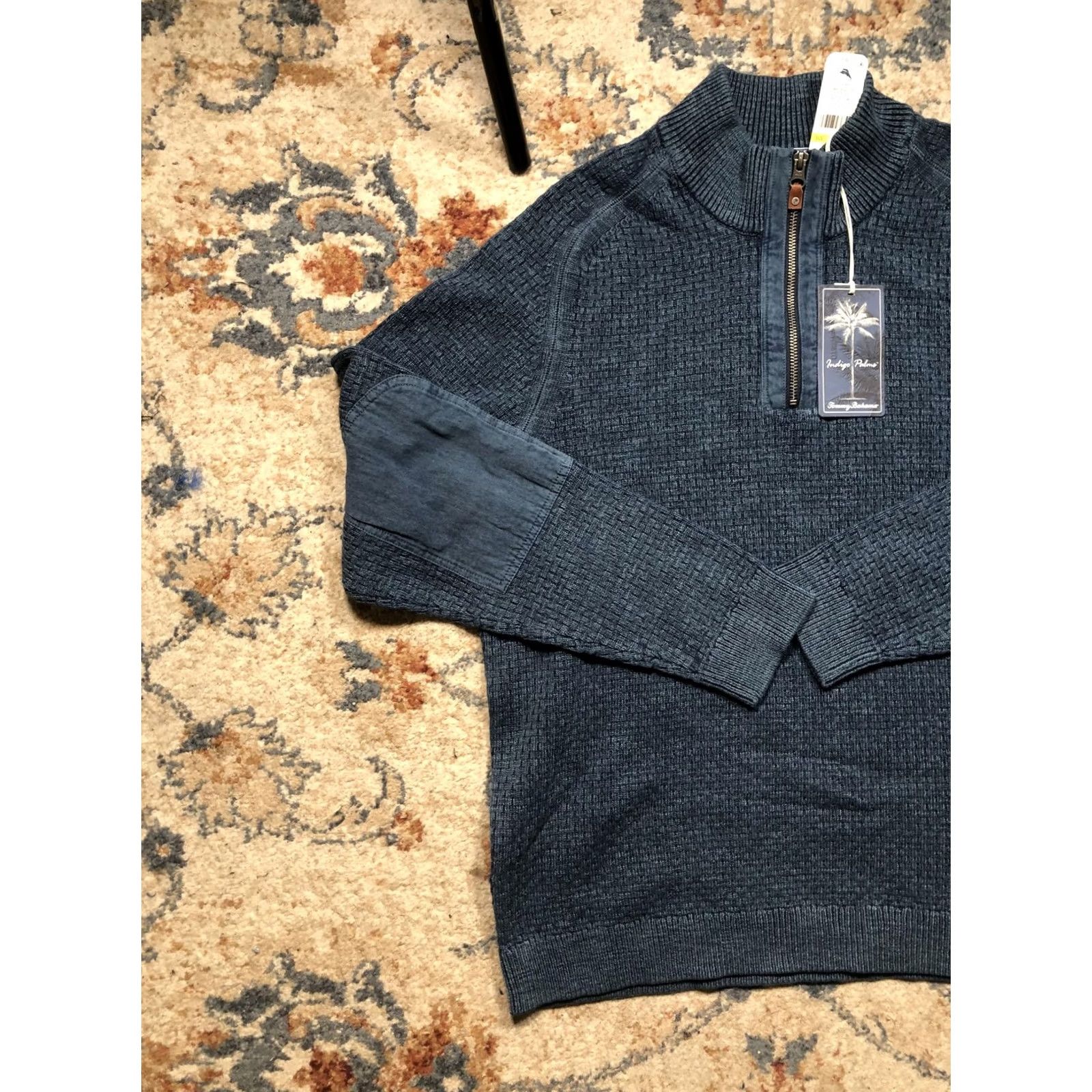 Tommy Bahama Tommy Bahama Sweater Mens M Blue Sundream Half Zip Mock Neck Pullover Size US M / EU 48-50 / 2 - 3 Thumbnail