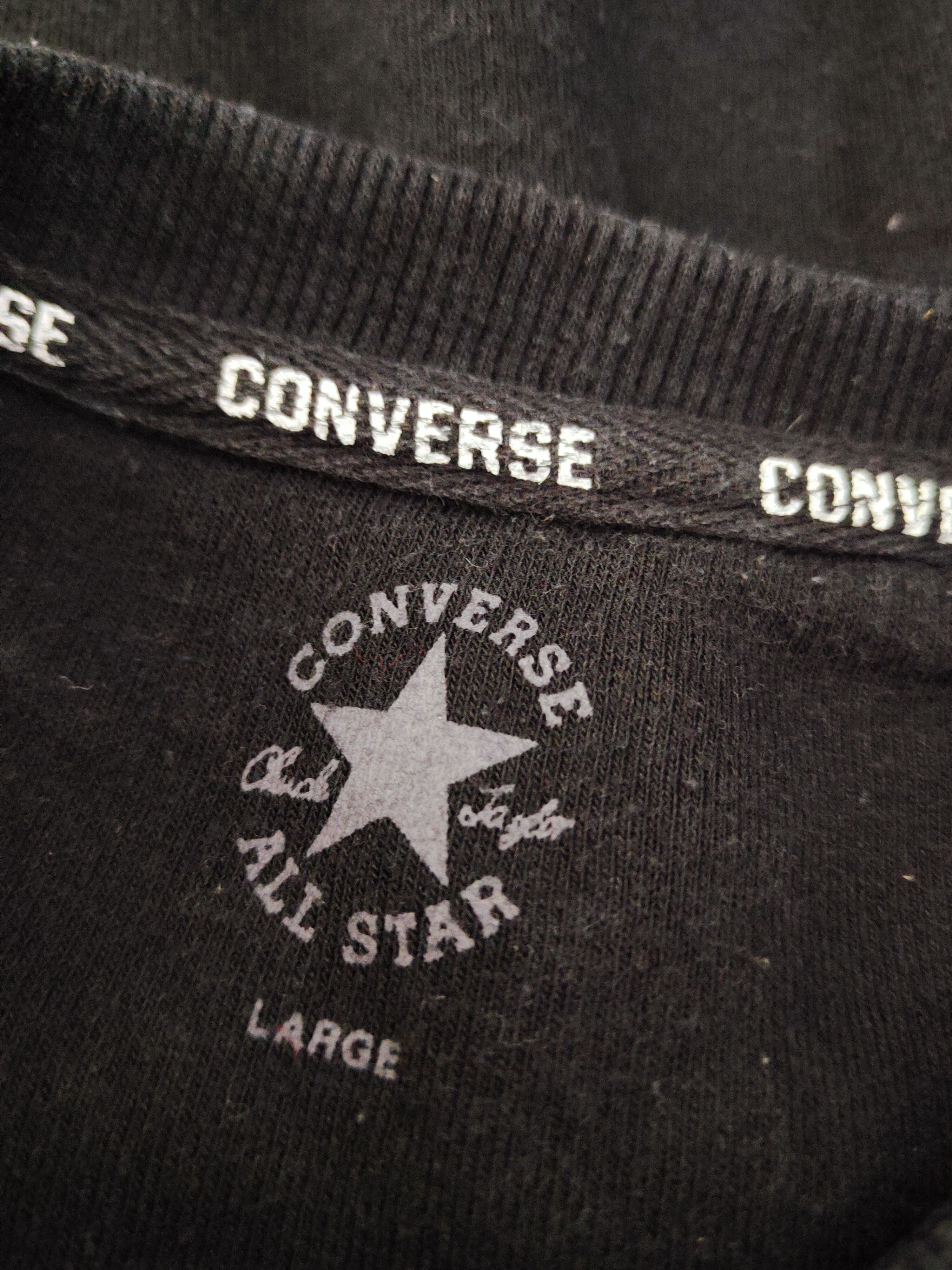 Converse × Vintage Vintage Converse Black Sweatshirts (rare cool design) Size L / US 10 / IT 46 - 11 Thumbnail