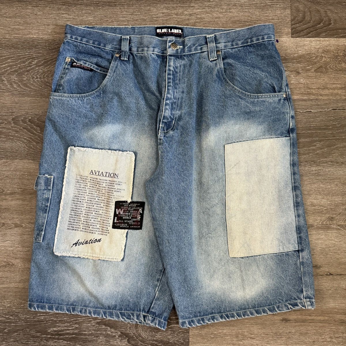 JNCO × Japanese Brand × Vintage Crazy Vintage y2k baggy wide leg unique jean shorts Size US 40 / EU 56 - 1 Thumbnail