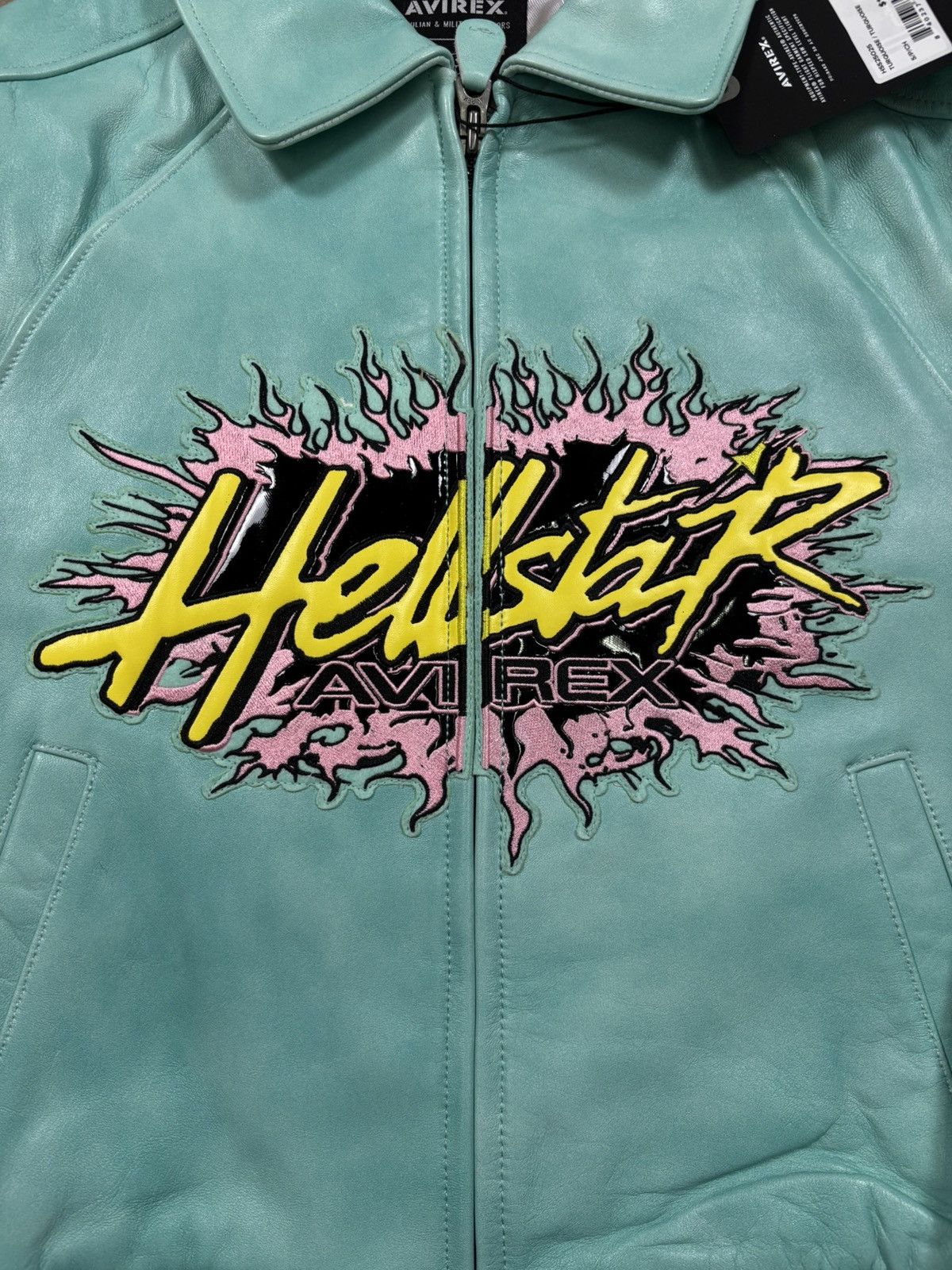 Avirex × HELLSTAR Hellstar x Avirex Jacket, Turquoise Size US S / EU 44-46 / 1 - 3 Thumbnail