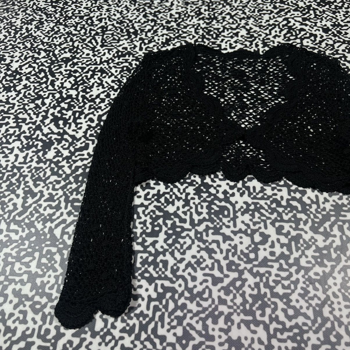 Japanese Brand Vintage Y2K Japanese Knitted Mesh Retro Style Cardigan Size S / US 4 / IT 40 - 9 Thumbnail