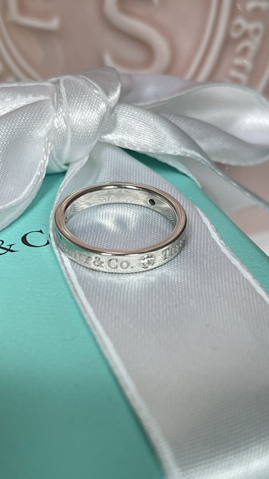 Tiffany & Co. Tiffany & Co. Band Ring Diamonds Platinum size 4 NEW $2600 Size ONE SIZE - 1 Thumbnail
