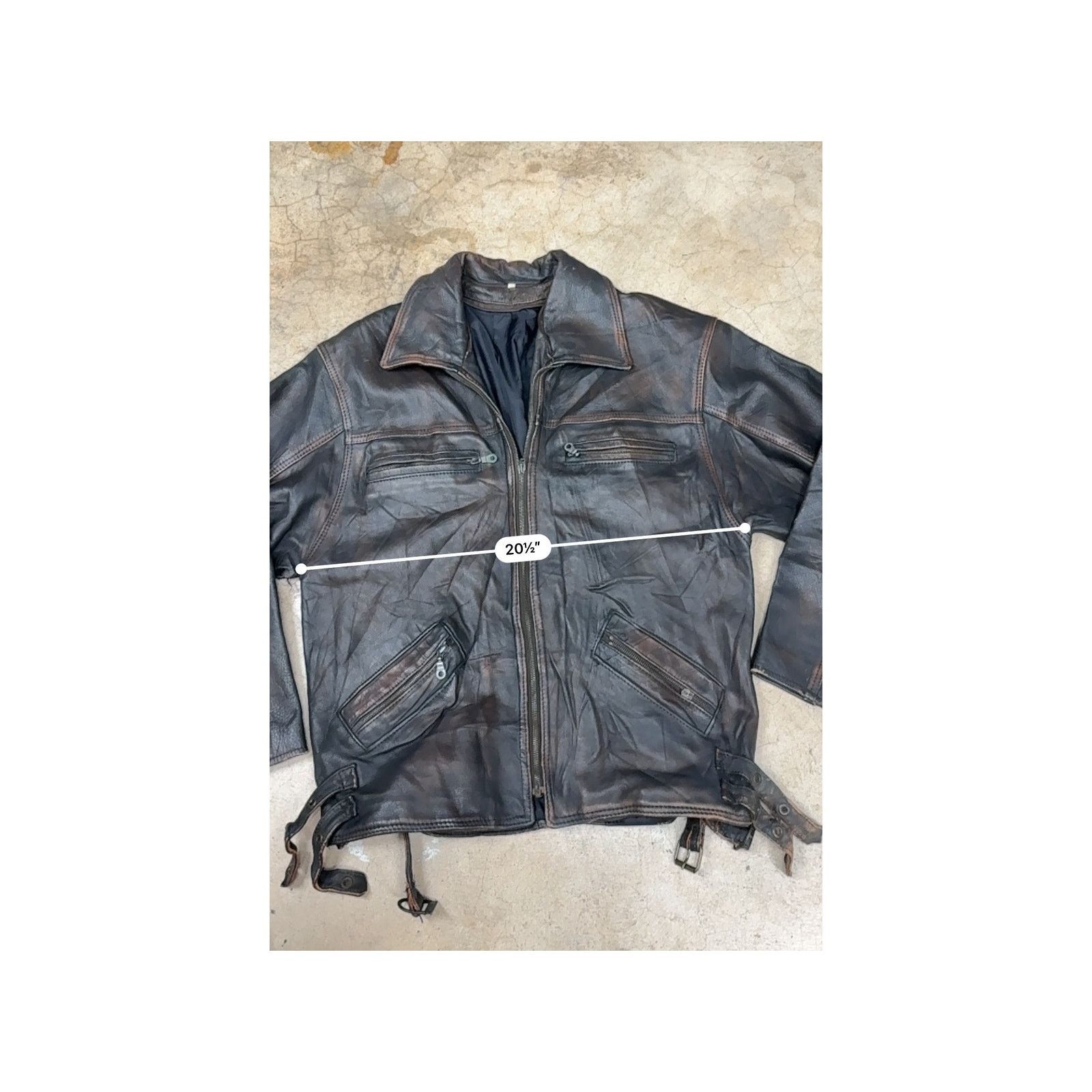 Vintage Vintage Brown Leather Boxy Racing Jacket Unisex M Size US M / EU 48-50 / 2 - 18 Thumbnail