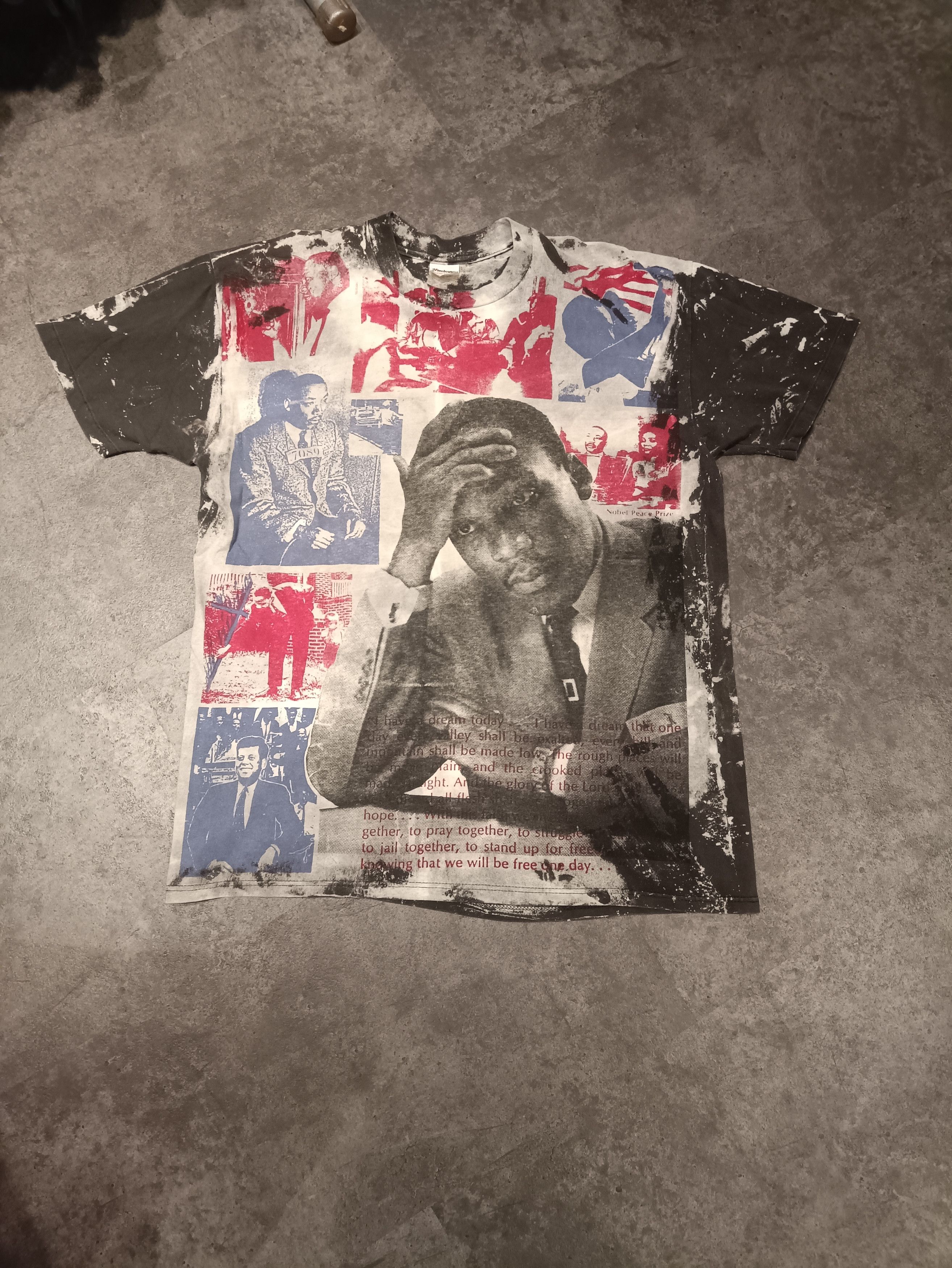 Vintage 90s Martin Luther king mosquitohead Size US XL / EU 56 / 4 - 1 Thumbnail