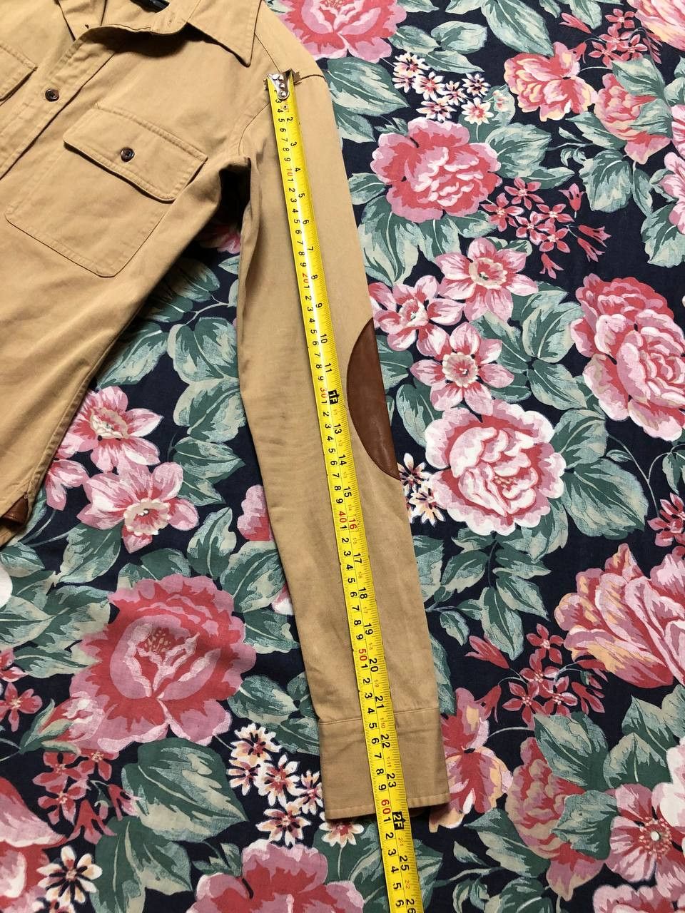 Polo Ralph Lauren Ralph Lauren Leather-Trim Twill Shirt Tan Brown Safari Size M / US 6-8 / IT 42-44 - 12 Thumbnail