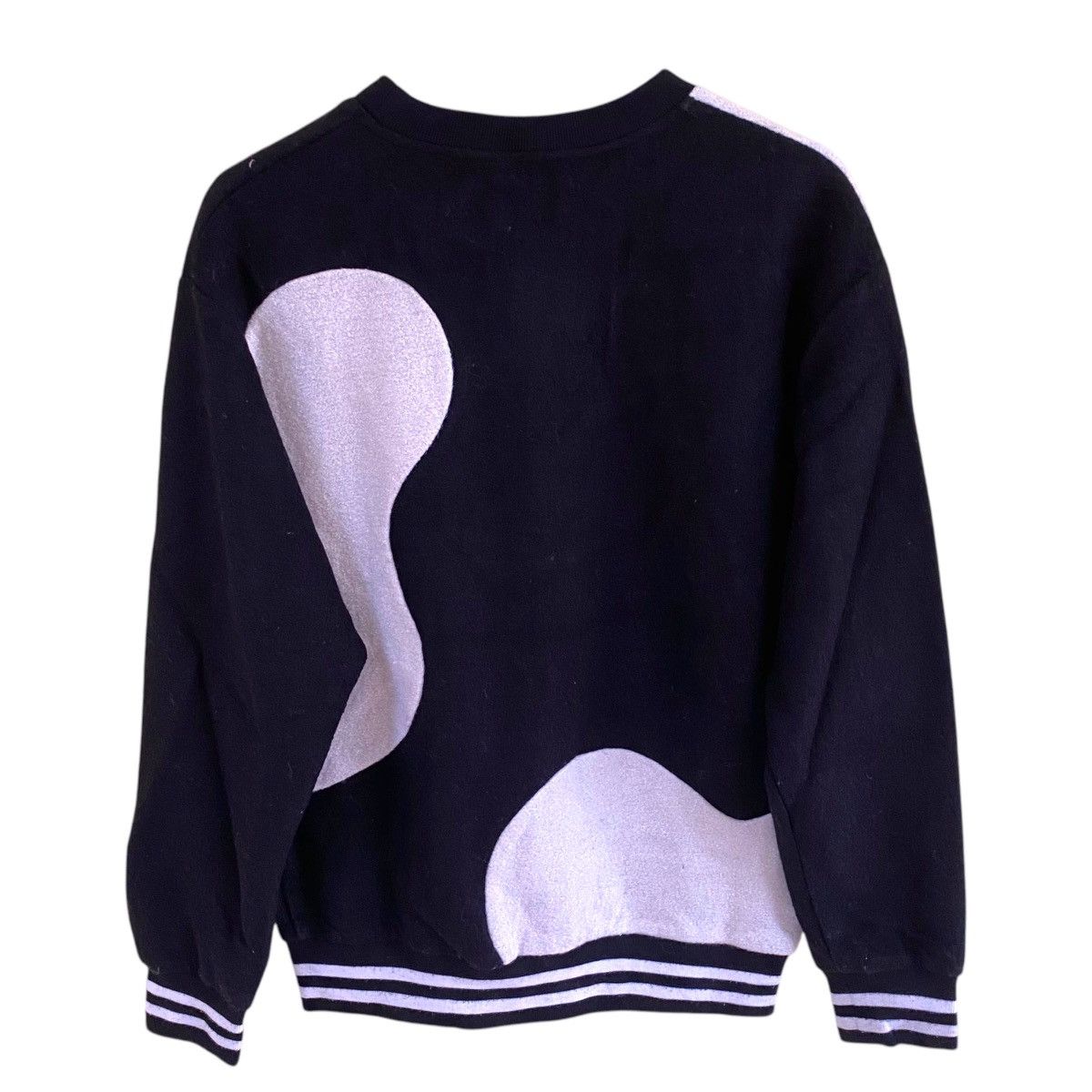 Designer × Japanese Brand 💥 BENJAMINE CADETTE BLACK WHITE WOOL CREWNECK SWEATER Size US M / EU 48-50 / 2 - 4 Thumbnail