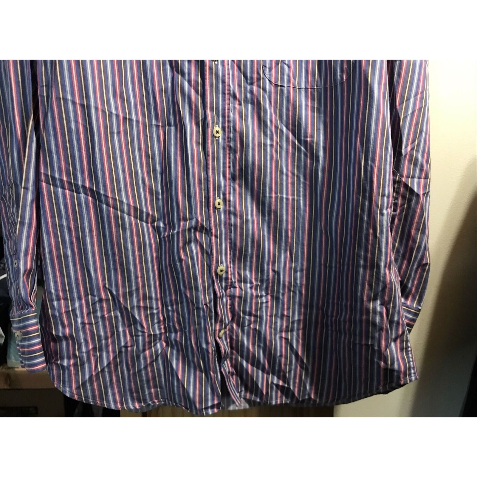 Peter Millar Peter Millar Men’s M Multicolor Striped Button Cotton Shirt Size US M / EU 48-50 / 2 - 8 Thumbnail