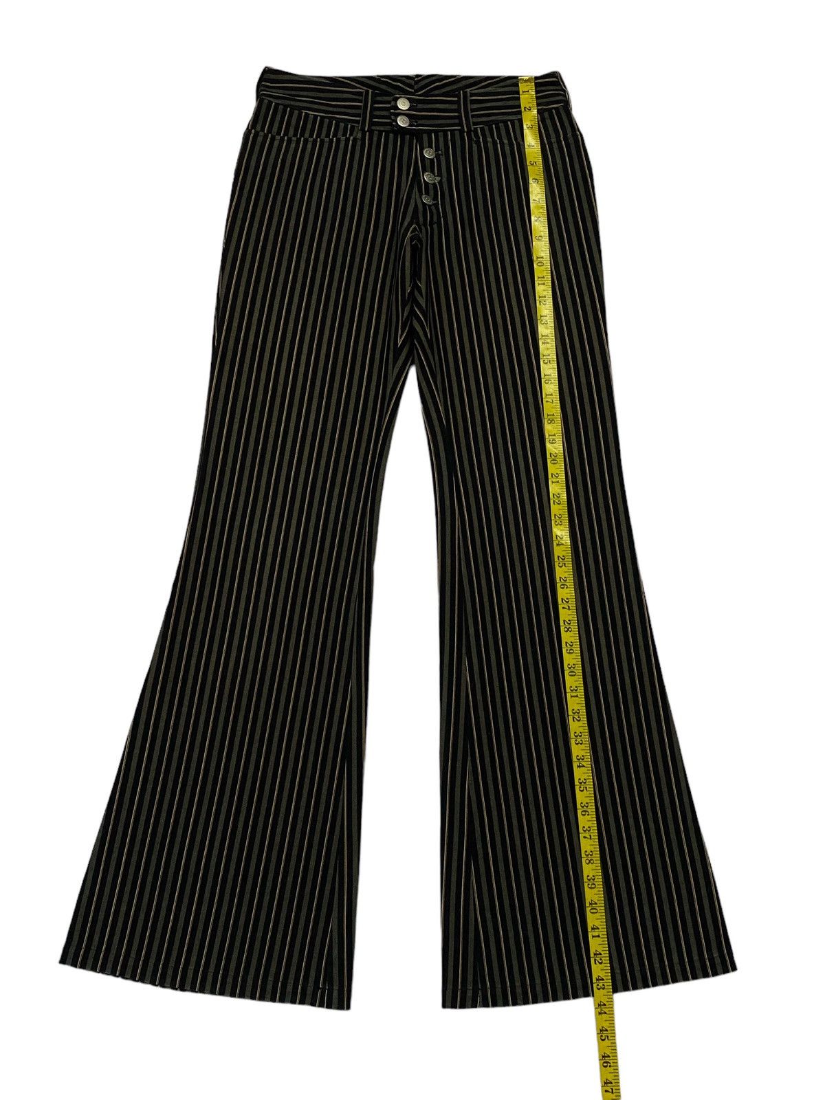 Tornado Mart Tornado Mart Flared Striped Cotton Pants Size 29" - 5 Thumbnail