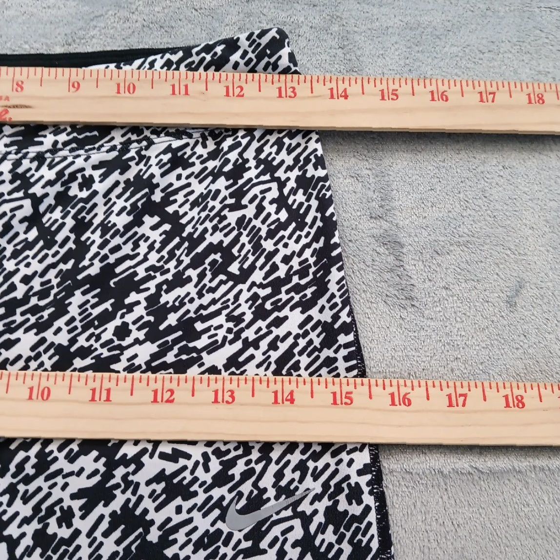 Nike Nike Dri-Fit Leggings Womens Small Black Geometric Pull On Crop 26x21.5 Mid Rise Size 32" / US 10 / IT 46 - 3 Thumbnail