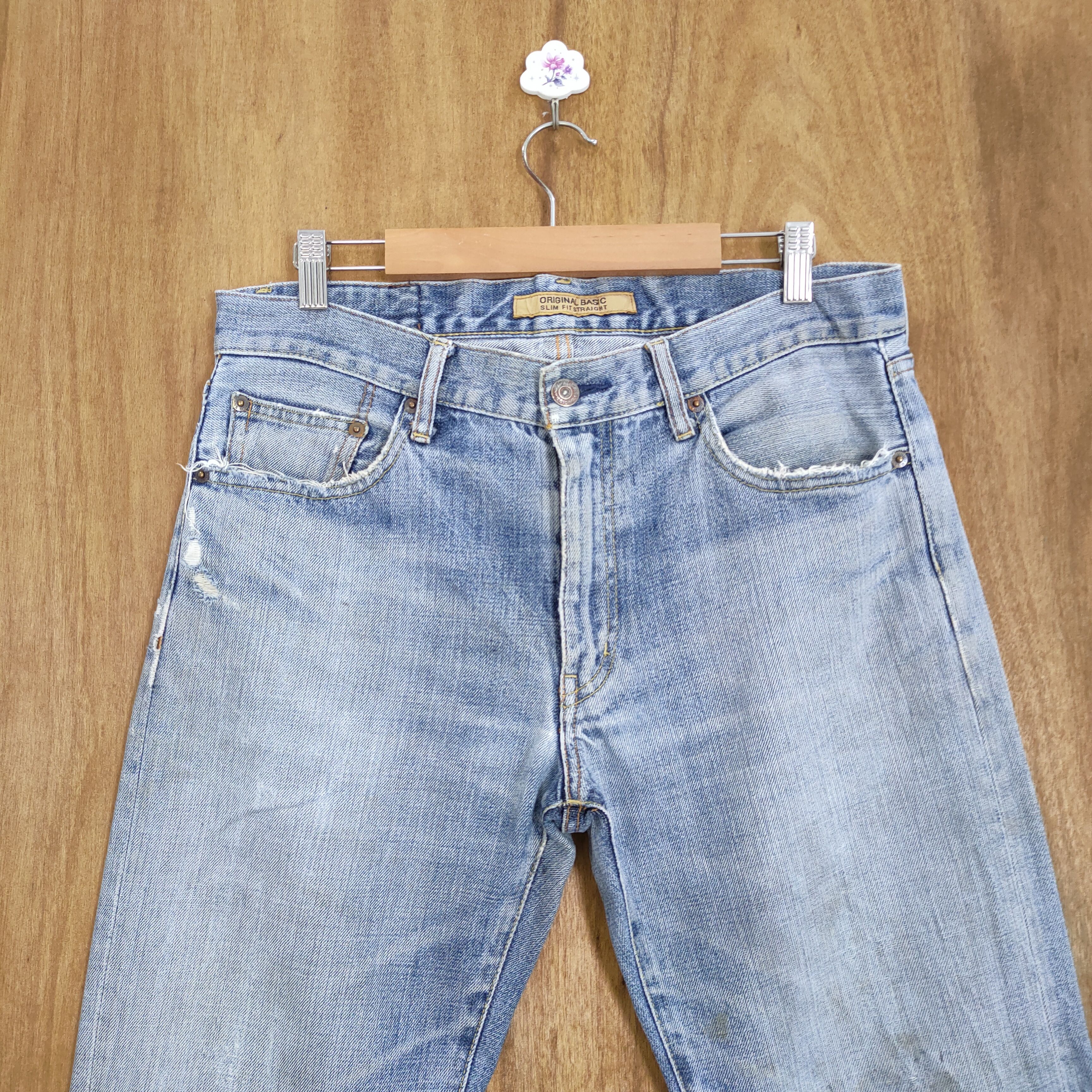 Japanese Brand JAPANES VINTAGE DISTRESSED JEAN DENIM PANTS Size US 32 / EU 48 - 2 Thumbnail