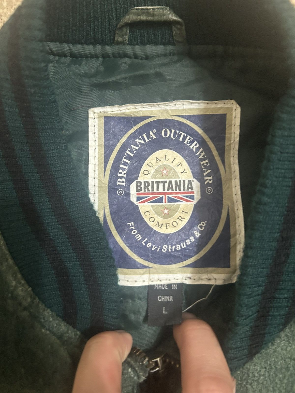 Genuine Leather × Levi's × Vintage Brittania Outerwear genuine bull hide varsity jacket Size US L / EU 52-54 / 3 - 4 Thumbnail