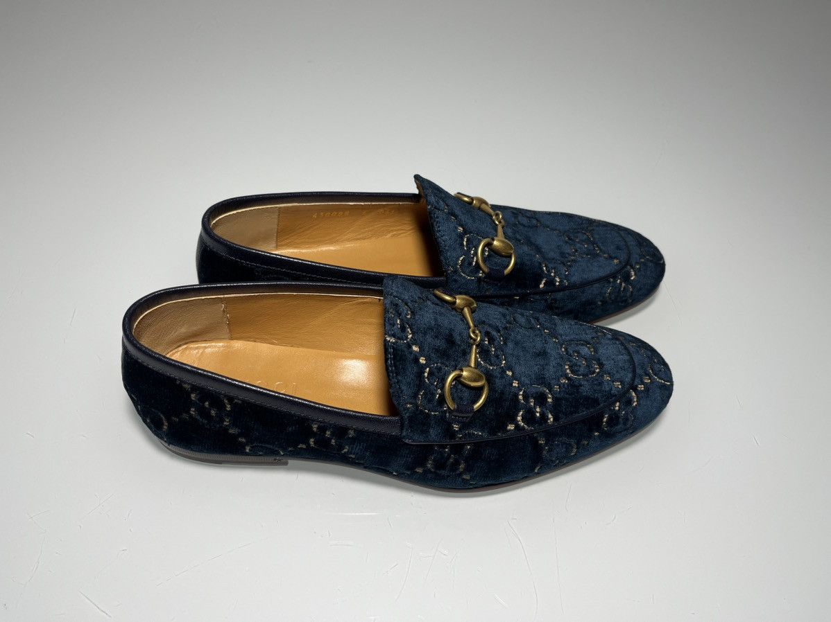 Gucci GUCCI Jordaan Loafers Velvet Flat Size US 6 / EU 39 - 4 Thumbnail