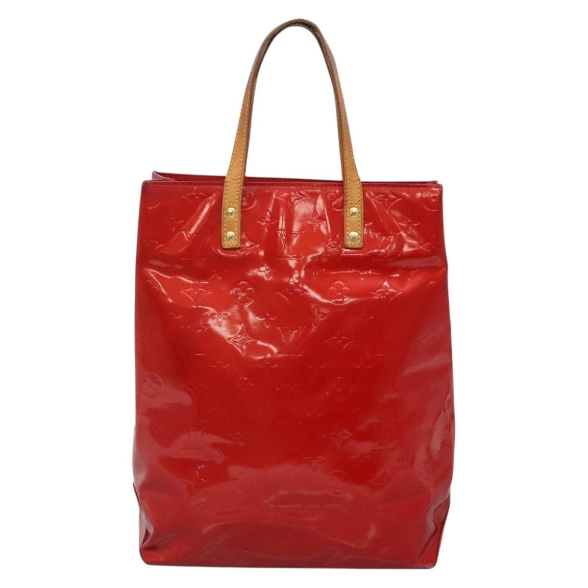 Louis Vuitton LOUIS VUITTON Monogram Vernis Reade MM Hand Bag Red Rouge Size ONE SIZE - 13 Thumbnail