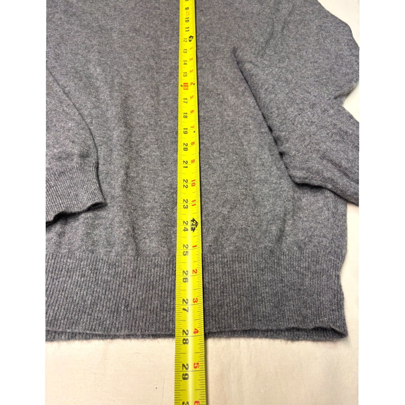 Saks Fifth Avenue Saks Fifth Avenue Mens Cashmere Mock Neck Button Pullover Sweater XL Gray Size US XL / EU 56 / 4 - 5 Thumbnail