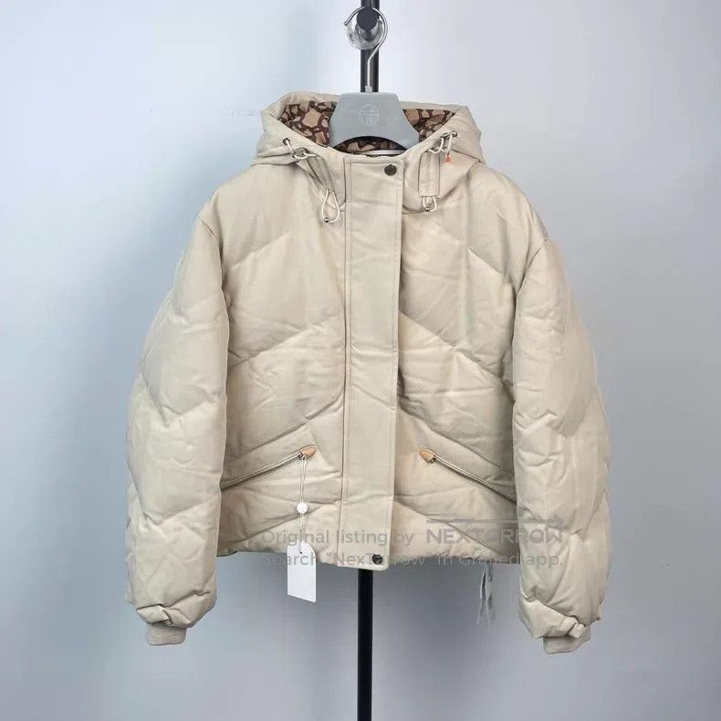 Hermes Hermes Mink Interior Monogram Printed Hooded Down Jacket Size XS / US 0-2 / IT 36-38 - 1 Thumbnail