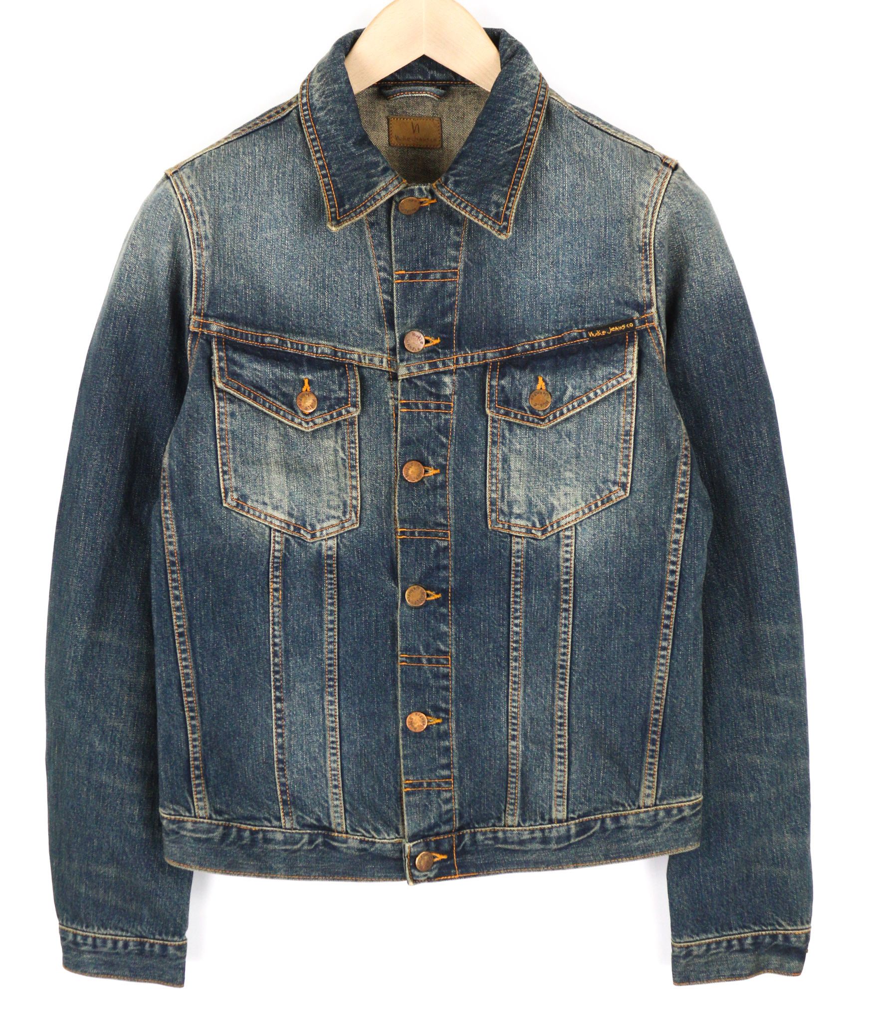 Nudie Jeans BILLY S Blue Friend Organic Polo Washed Jacket 81942 Size US S / EU 44-46 / 1 - 1 Thumbnail