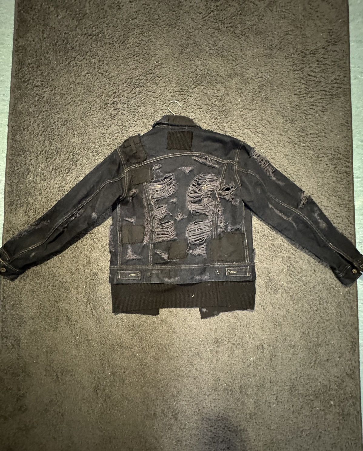 Designer Eternal sloth distressed denim jacket Size US S / EU 44-46 / 1 - 4 Thumbnail