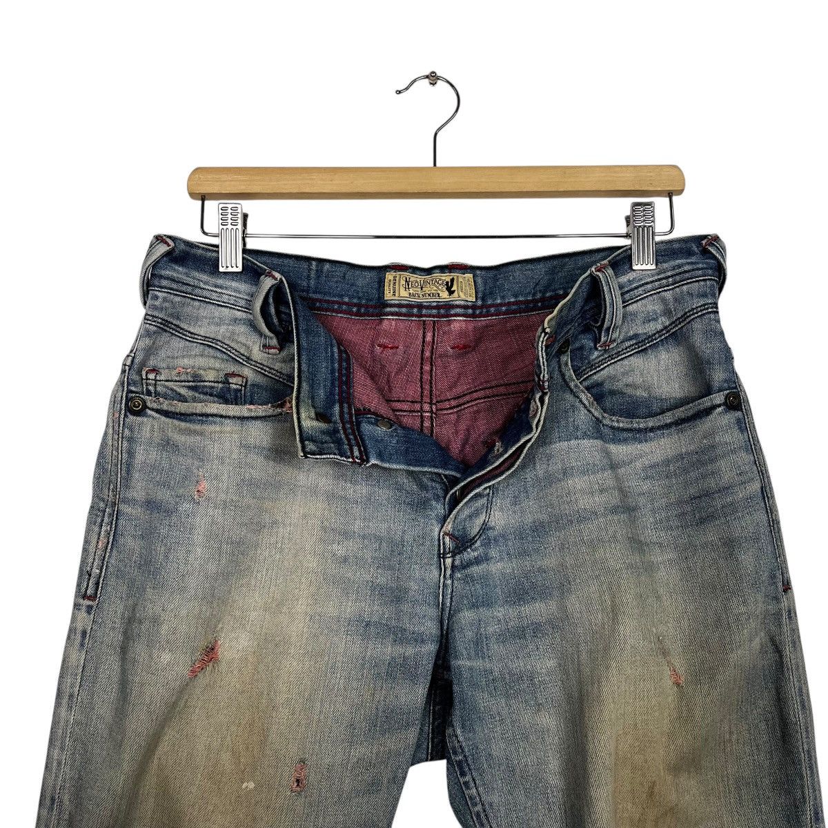Japanese Brand × Vintage Vintage Back Number Distressed Denim Size 32" / US 10 / IT 46 - 15 Thumbnail