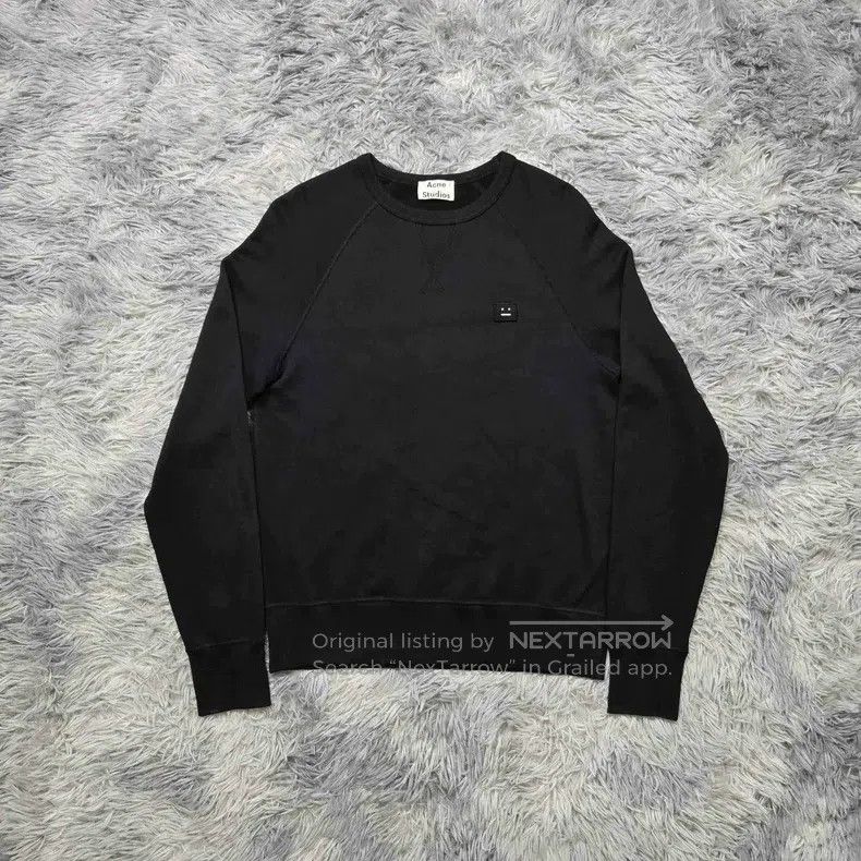 Acne Studios Acne Studios Classic Embroidered Smile Black Washed Sweats Size XXS / US 00 / IT 34 - 1 Thumbnail