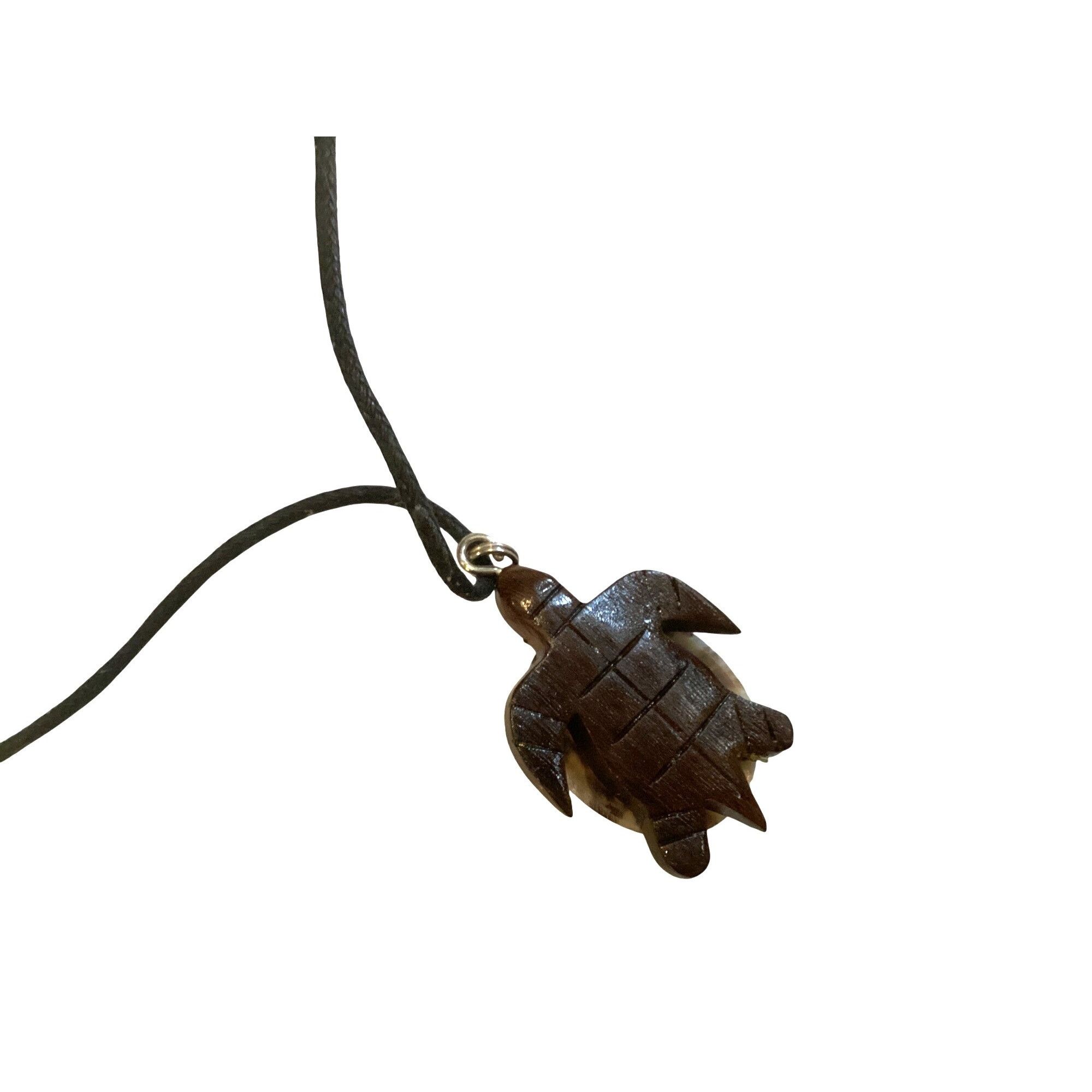 Other Turtle Pendant Necklace Shell Design On Black Cord Adj Lengt Size ONE SIZE - 4 Thumbnail