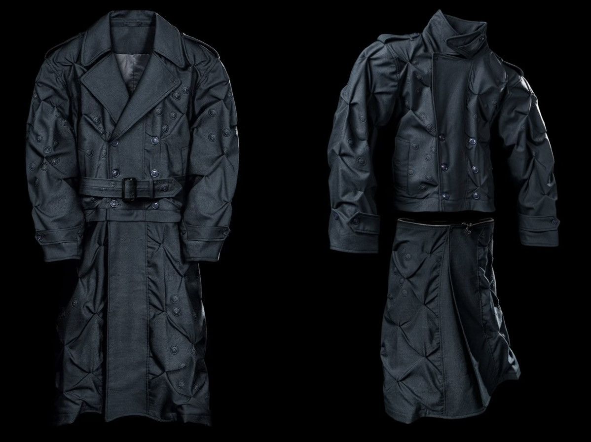 Badson Buttons Convertible Coat