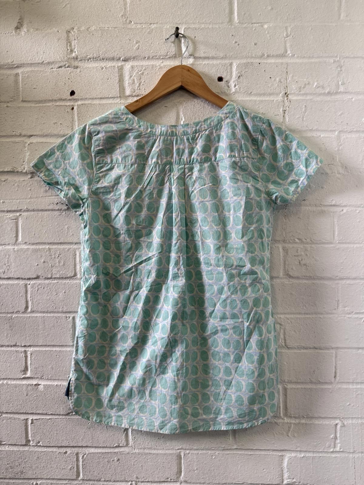 Designer Brakeburn Outfitters Women's Short Sleeve Blouse Size 8 Size M / US 6-8 / IT 42-44 - 4 Thumbnail