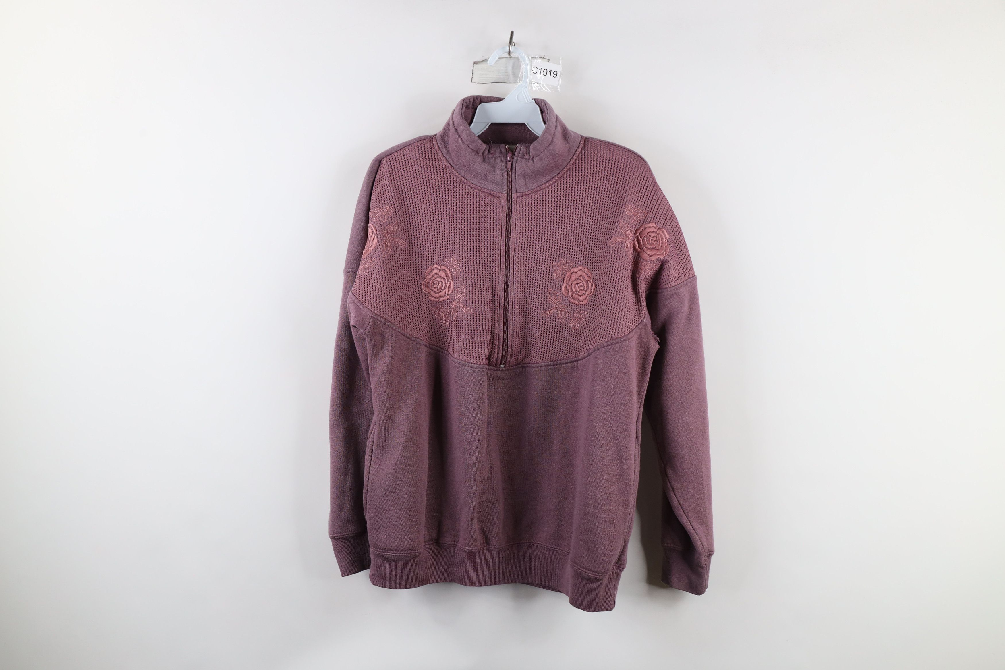 Vintage Vintage 90s Country Primitive Rose Flower Sweatshirt Size S / US 4 / IT 40 - 1 Thumbnail