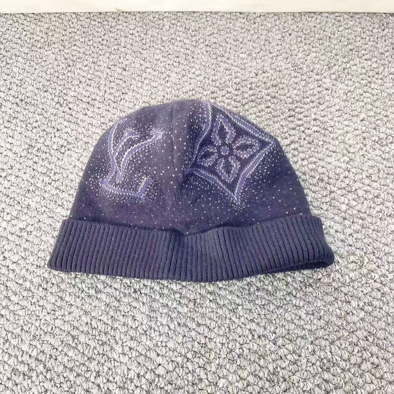 Louis Vuitton Louis Vuitton monogram blue and black knit hat Size ONE SIZE - 3 Thumbnail