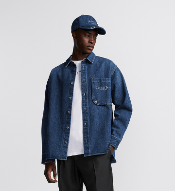 Dior o1w1db10625 Christian Dior Couture Overshirt in Blue Size US M / EU 48-50 / 2 - 5 Thumbnail
