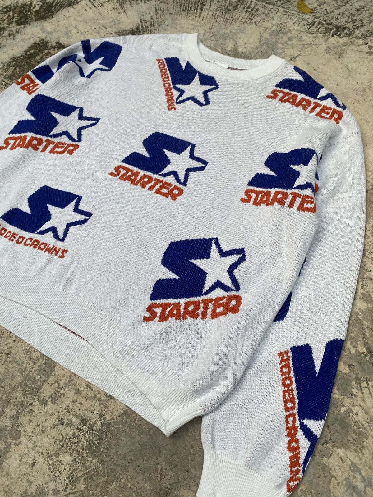 Starter Starter By Rodeo Crowns All-Over Logo Knitted Size US L / EU 52-54 / 3 - 2 Thumbnail
