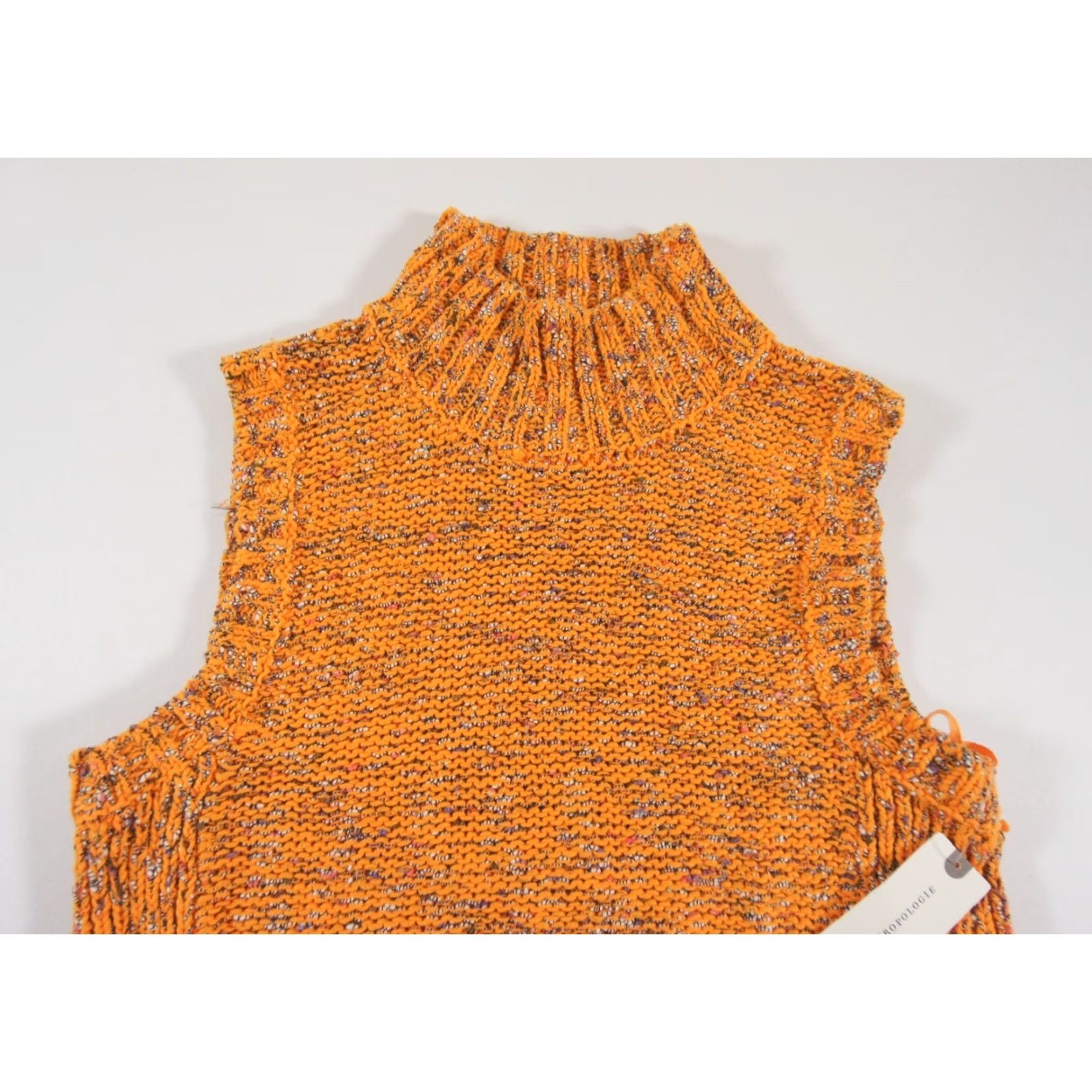 Anthropologie Anthropologie Sweater Women's Medium Orange Knit Sleeveless Tank New Size M / US 6-8 / IT 42-44 - 2 Thumbnail