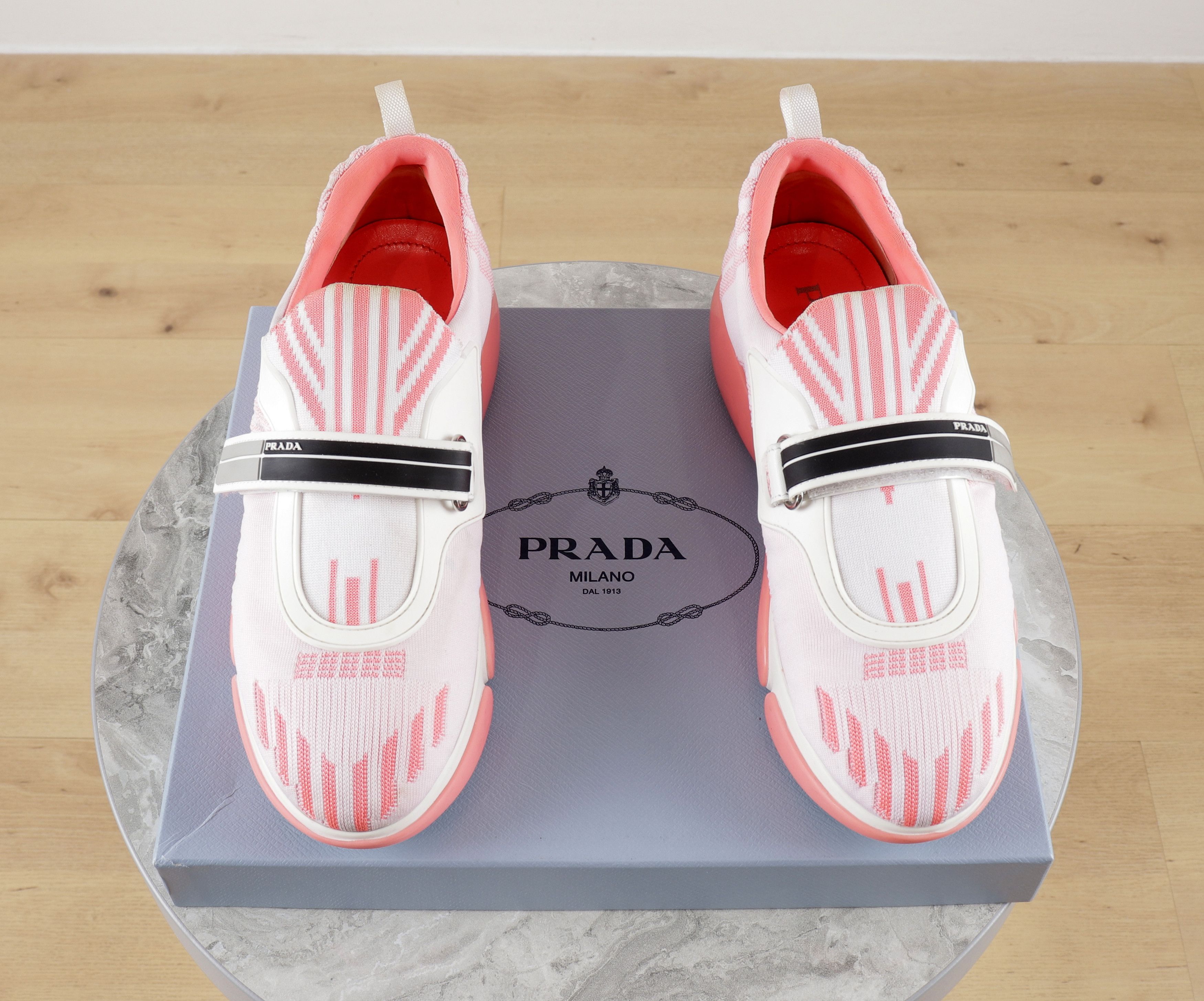 Prada Women's PRADA Cloudbust Pink Fabric Sneakers Size 38 Size US 8 / IT 38 - 2 Thumbnail