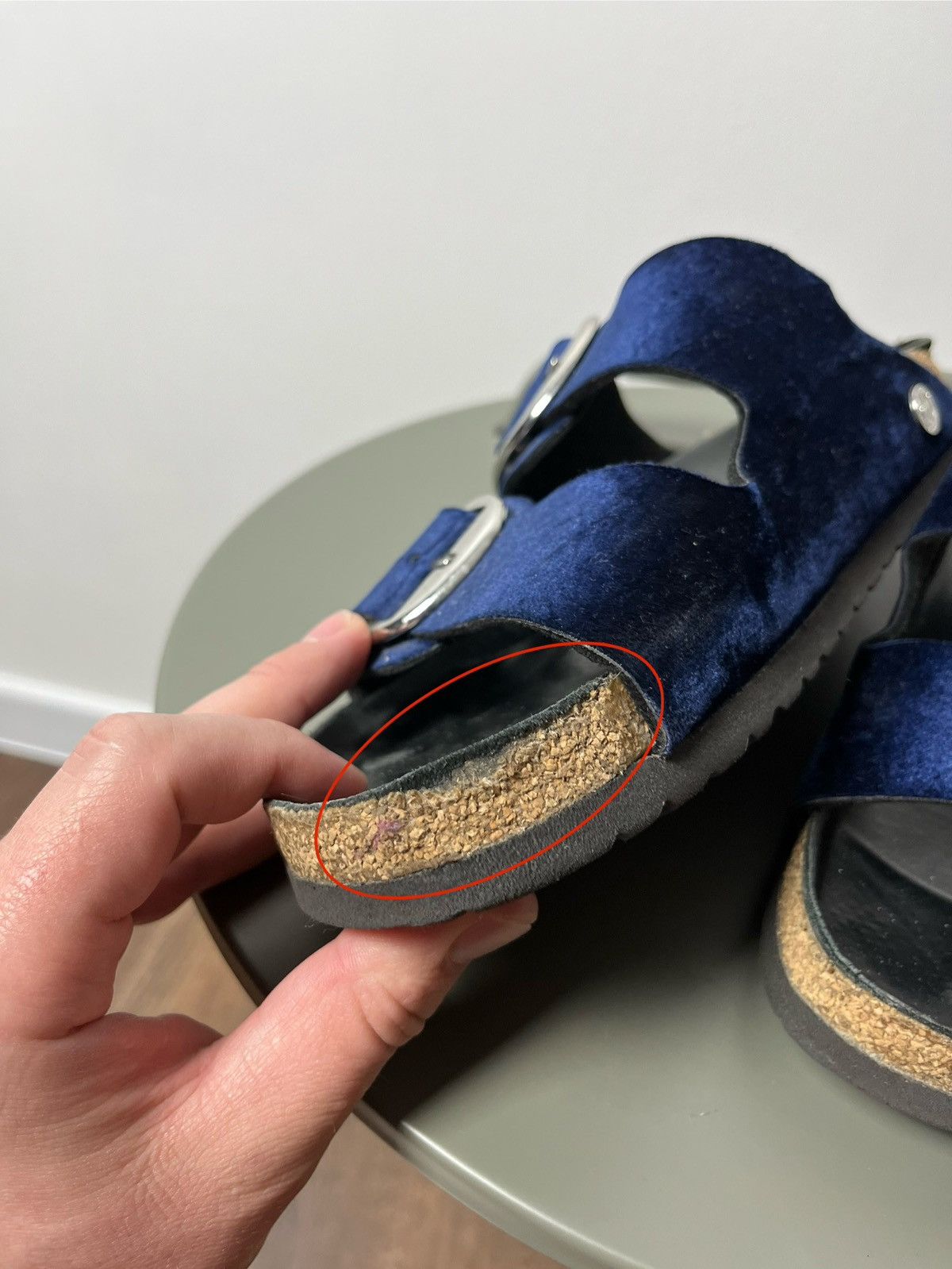 Birkenstock Birkenstock Velvet Big Buckle Sandals Navy Men’s 41 US 8 Size US 8 / EU 41 - 5 Thumbnail